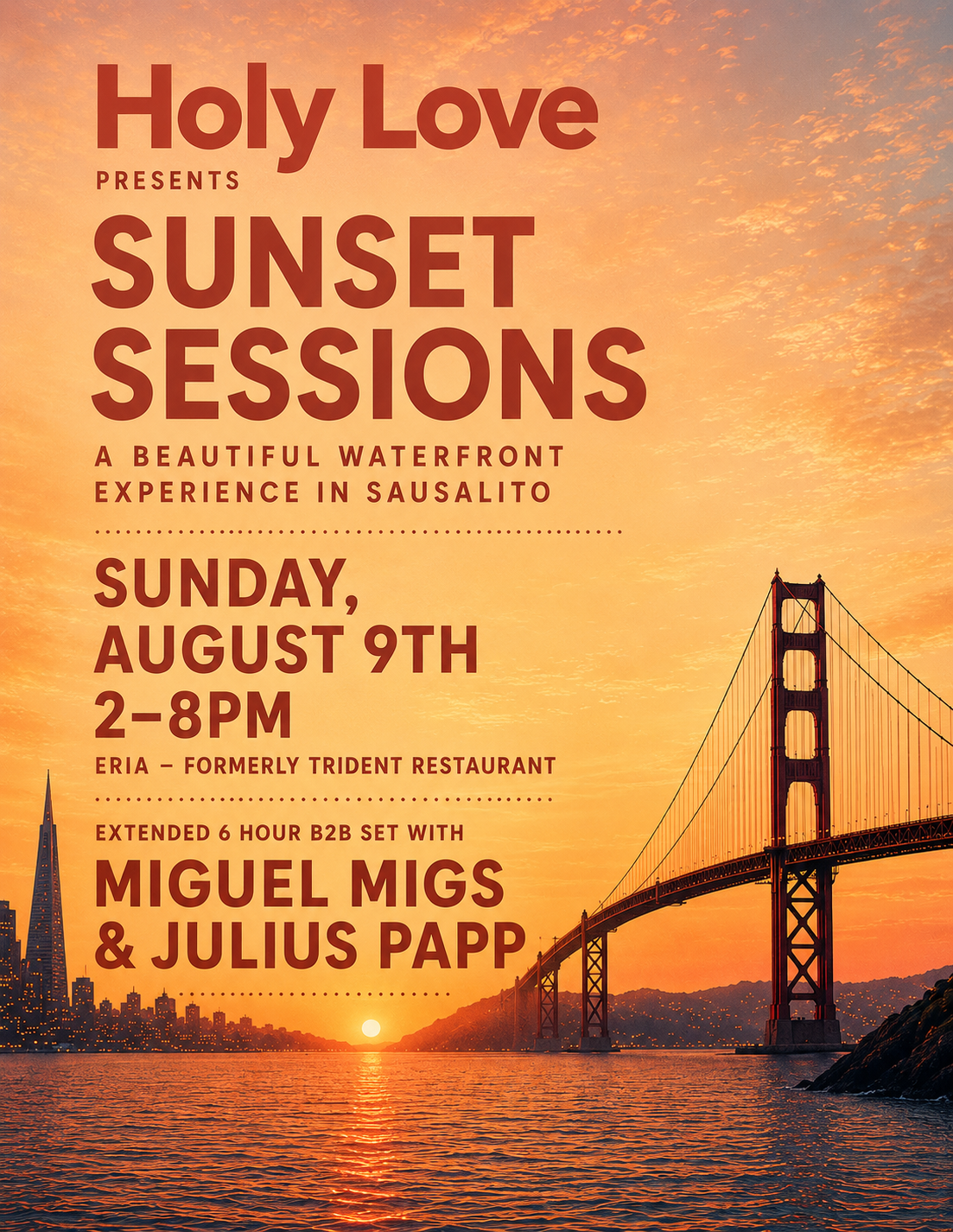 Sunset Sessions event flyer